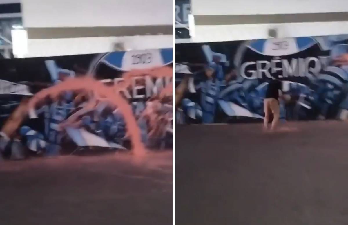 Arena do Grêmio vandalizada