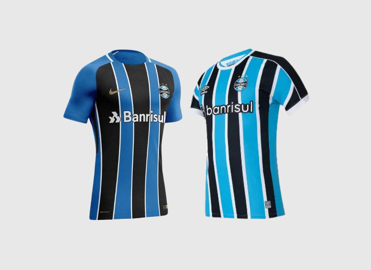 Camisas do Grêmio Nike e Umbro