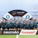 Jogadores do Grêmio na final do Gauchão 2025