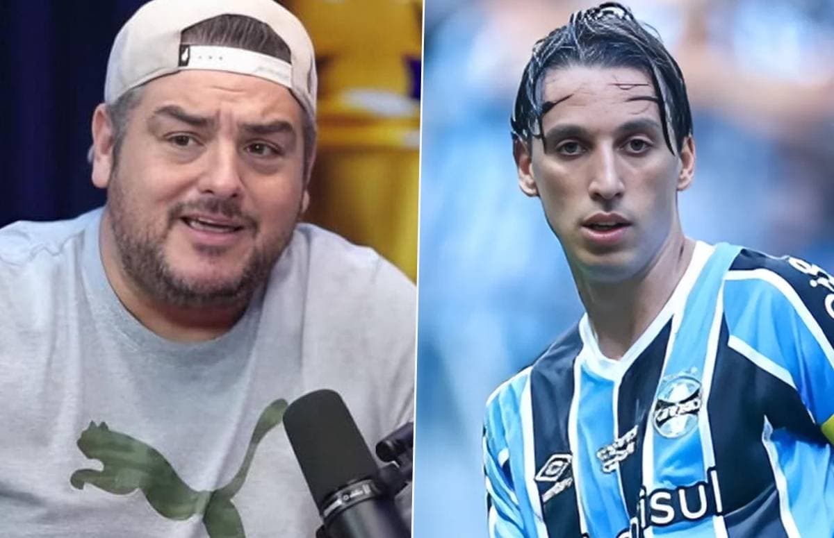 Rica Perrone e zagueiro Pedro Geromel, do Grêmio