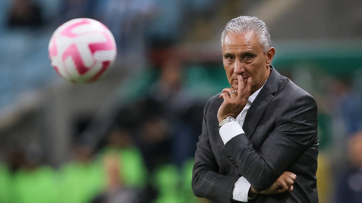 Tite em jogo na Arena do Grêmio