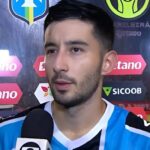 Villasanti em entrevista pelo Grêmio